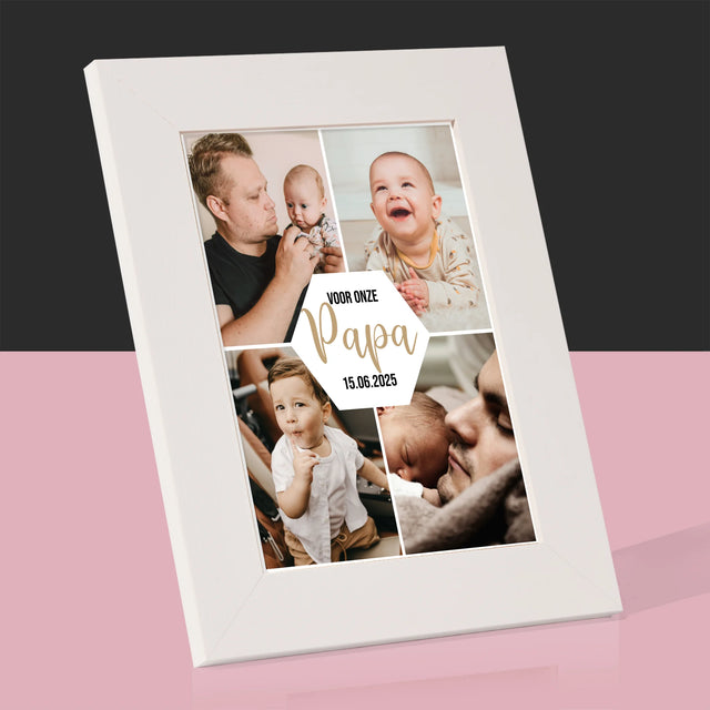 Fotocollage: Voor Onze Papa - Fotokader (Horziontaal)