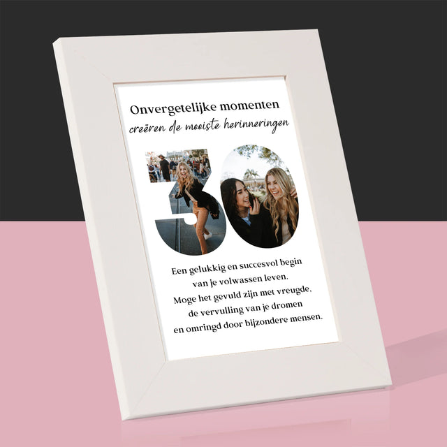 Woord Van Foto'S: 30E Verjaardag - Fotokader (Horziontaal)