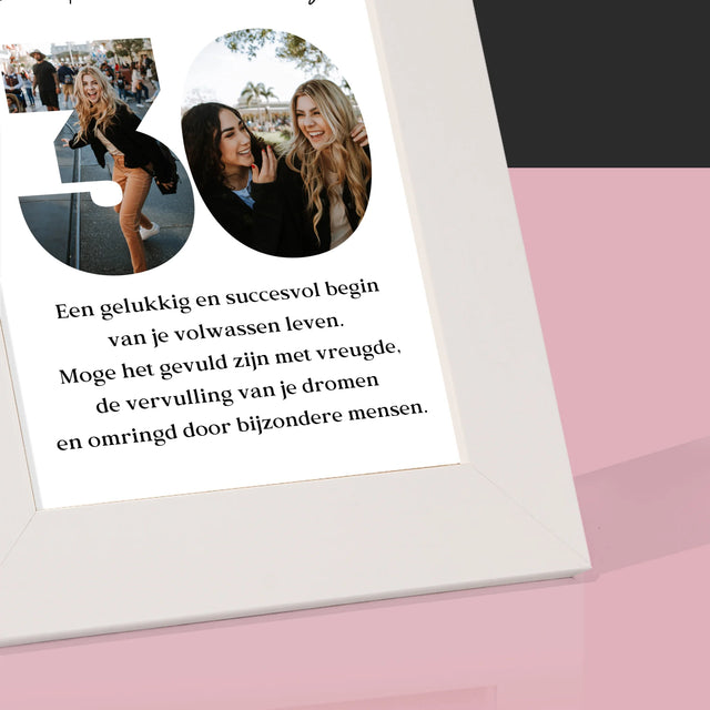 Woord Van Foto'S: 30E Verjaardag - Fotokader (Horziontaal)