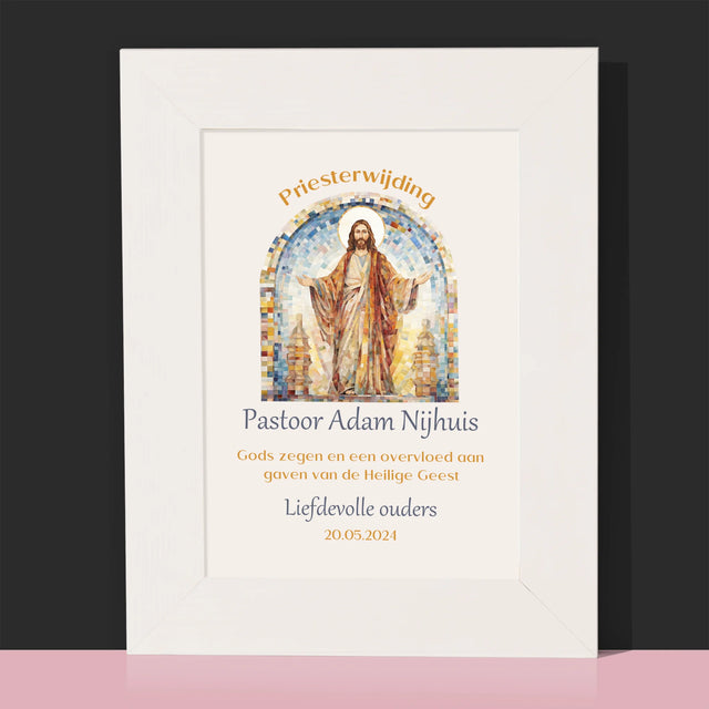 Naam En Handtekening : Priesterwijding - Fotokader (Horziontaal)