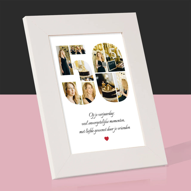 Vorm Van Foto'S: 50E Verjaardag Wensen - Fotokader (Horziontaal)