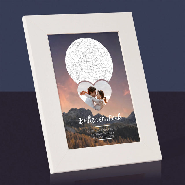 Starrenkaart: Verliefden Op De Bergen - Fotokader (Horziontaal)