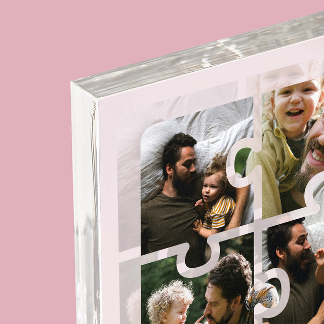 Fotocollage: Fotopuzzel, Papa - Acryl Blok