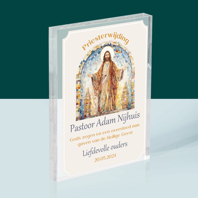 Naam En Handtekening : Priesterwijding - Acryl Blok