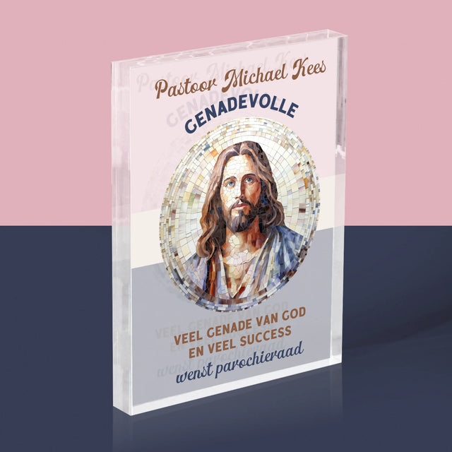 Naam En Handtekening : Genadevolle Priester - Acryl Blok