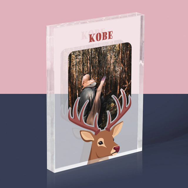 Foto En Handtekening: Hert - Acryl Blok