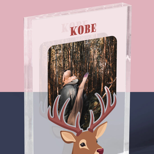 Foto En Handtekening: Hert - Acryl Blok