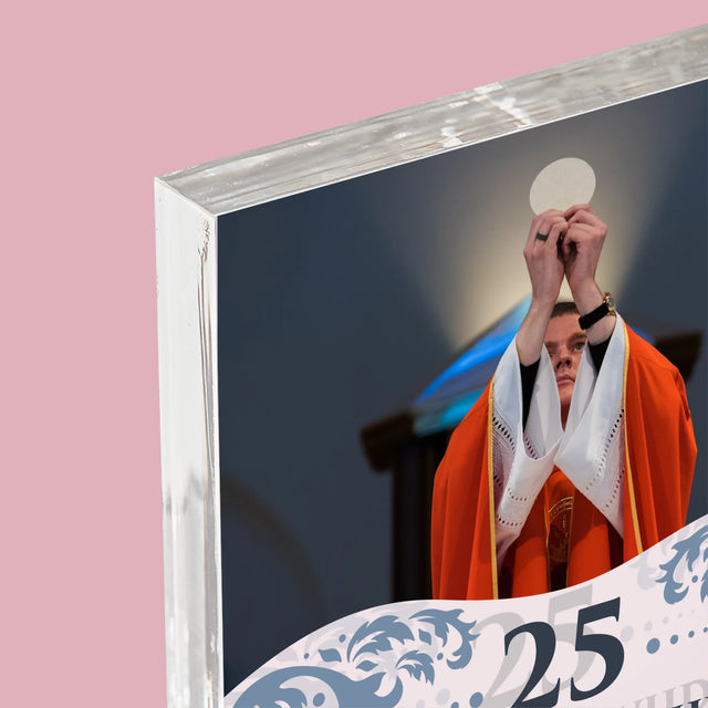 Foto En Handtekening: Priesterjubileum - Acryl Blok