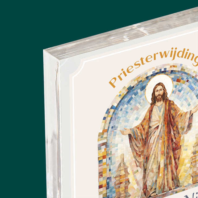 Naam En Handtekening : Priesterwijding - Acryl Blok