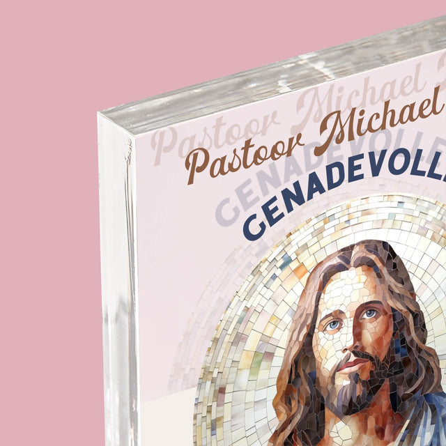 Naam En Handtekening : Genadevolle Priester - Acryl Blok