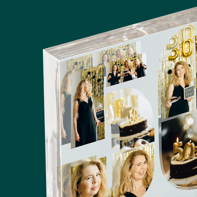 Vorm Van Foto'S: 50E Verjaardag Wensen - Acryl Blok