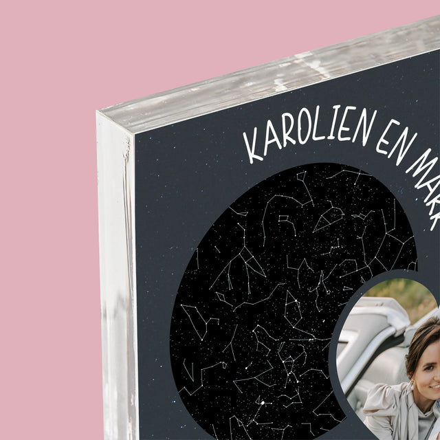 Starrenkaart: Nieuwe Levensweg, Trouw - Acryl Blok
