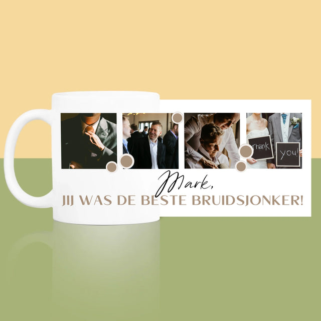 Fotocollage: Bedankt Collage, Bruidsjonker - Mok