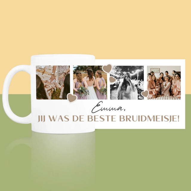 Fotocollage: Bedankt Collage, Bruidsmeisje - Mok