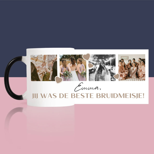 Fotocollage: Bedankt Collage, Bruidsmeisje - Mok