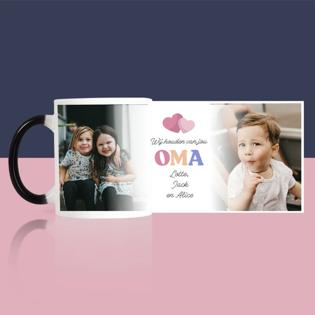 Fotocollage: Wij Houden Van Jou, Oma - Mok