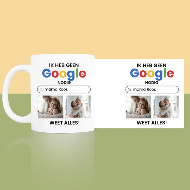 Fotocollage: Ik Heb Geen Google Nodig - Mok