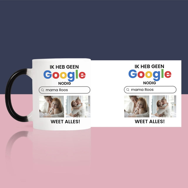 Fotocollage: Ik Heb Geen Google Nodig - Mok