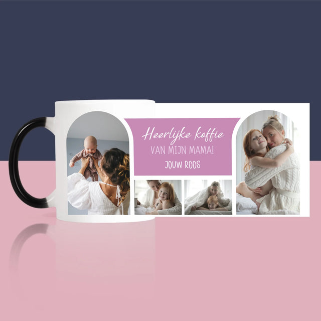 Fotocollage: Lekkere Koffie, Mama - Mok