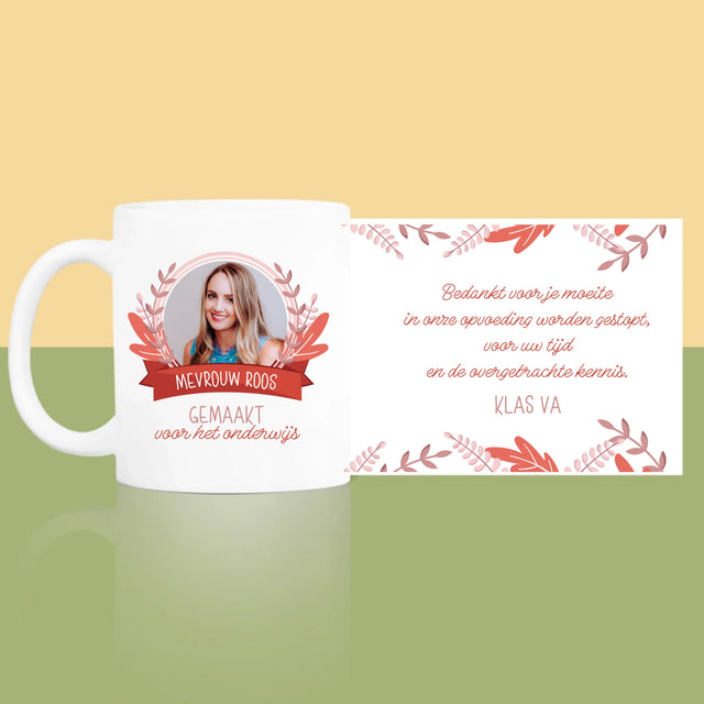 Foto En Handtekening: Gemaakt Voor Het Onderwijs - Mok