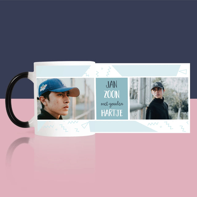 Fotocollage: Zoont Met Goud Hartje - Mok