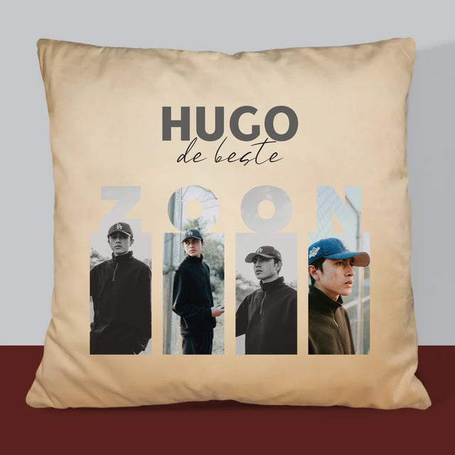 Fotocollage: De Beste Zoon - Kussen (Foto)