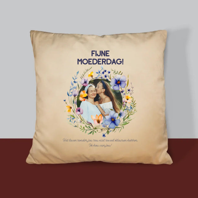 Foto En Handtekening: Fijne Moederdag - Kussen (Foto)