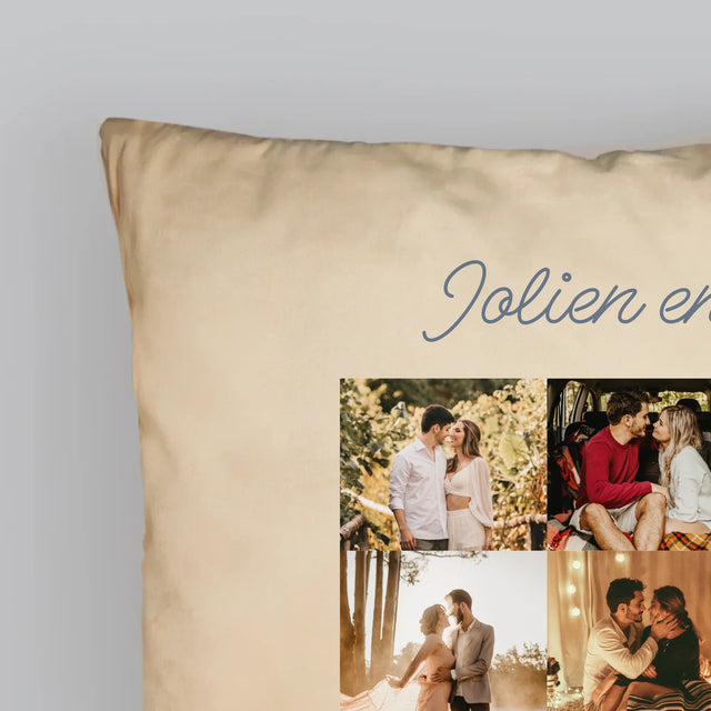 Fotocollage: 5 Jaar Samen - Kussen (Foto)