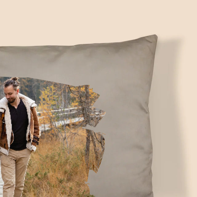 Foto En Handtekening: Kaartje Voor Papa - Kussen (Foto)