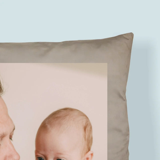 Foto En Handtekening: Eerste Vaderdag - Kussen (Foto)