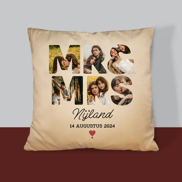 Woord Van Foto'S: Mr&Mrs - Kussen (Foto)