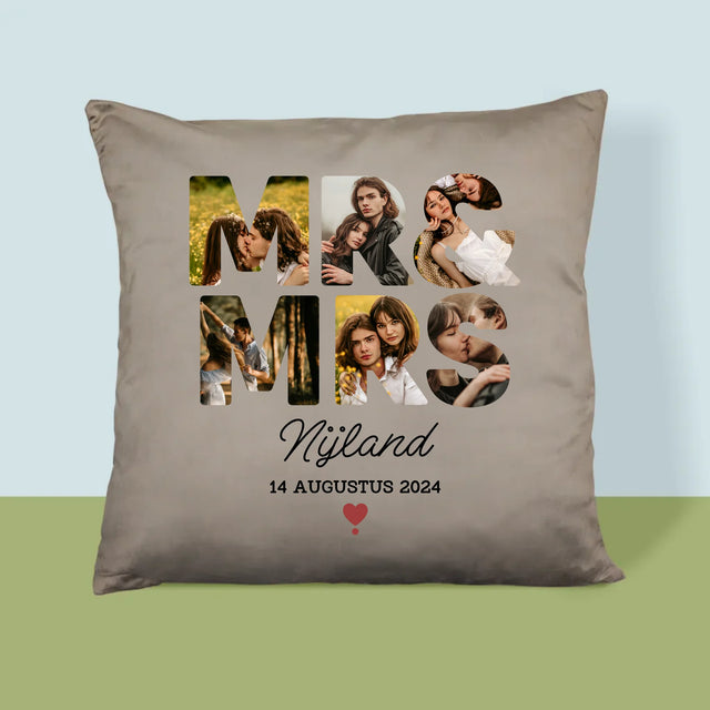 Woord Van Foto'S: Mr&Mrs - Kussen (Foto)