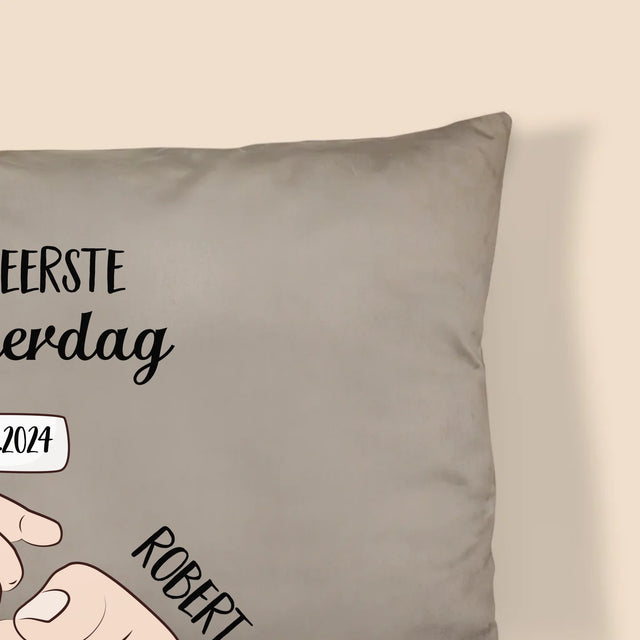 Naam En Handtekening : Eerste Vaderdag Samen - Kussen (Foto)