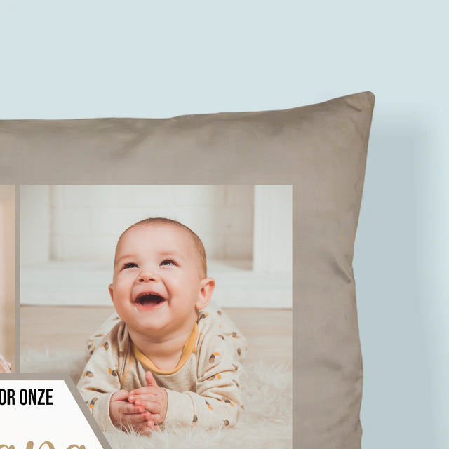 Fotocollage: Voor Onze Papa - Kussen (Foto)