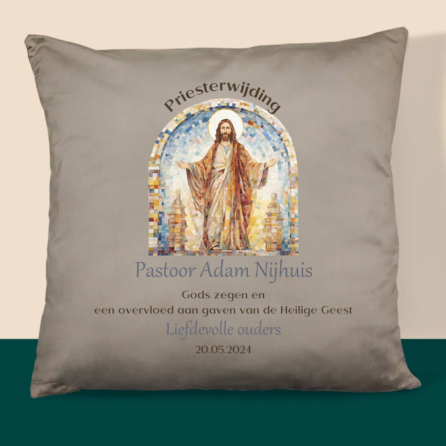 Naam En Handtekening : Priesterwijding - Kussen (Foto)