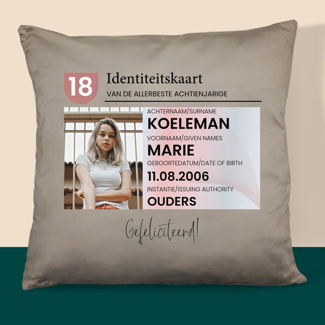 Foto En Handtekening: Identiteitskaart - Kussen (Foto)