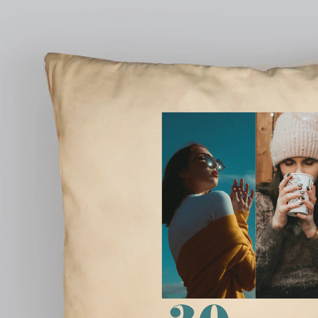 Fotocollage: 30E Verjaardag Definitie - Kussen (Foto)