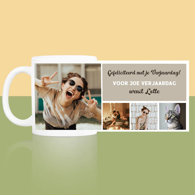 Fotocollage: Fotocollage Verjaardag - Mok
