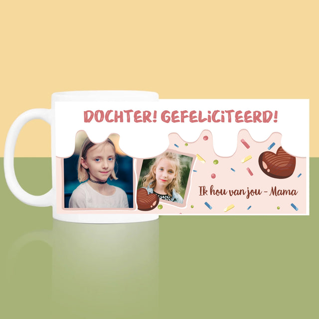 Fotocollage: Gefeliciteerd - Mok