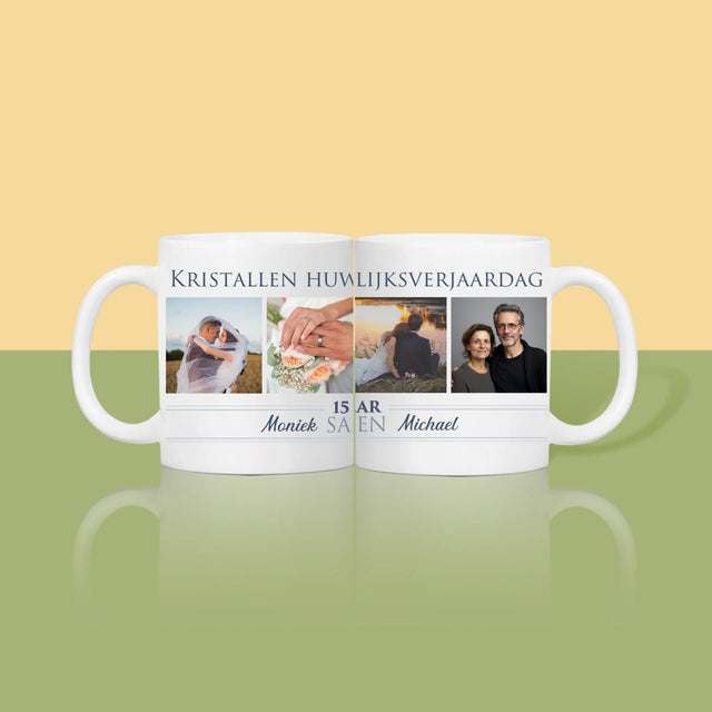 Fotocollage: 15 Jaar Samen - Mok