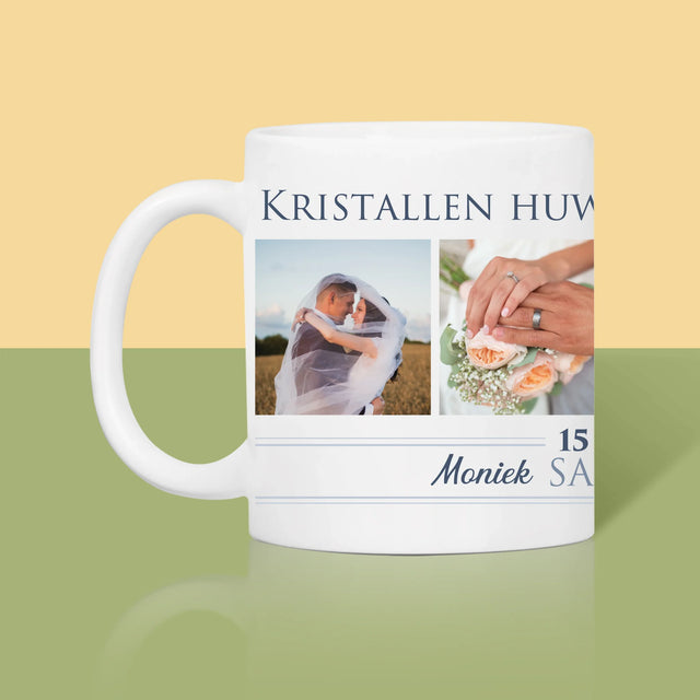 Fotocollage: 15 Jaar Samen - Mok