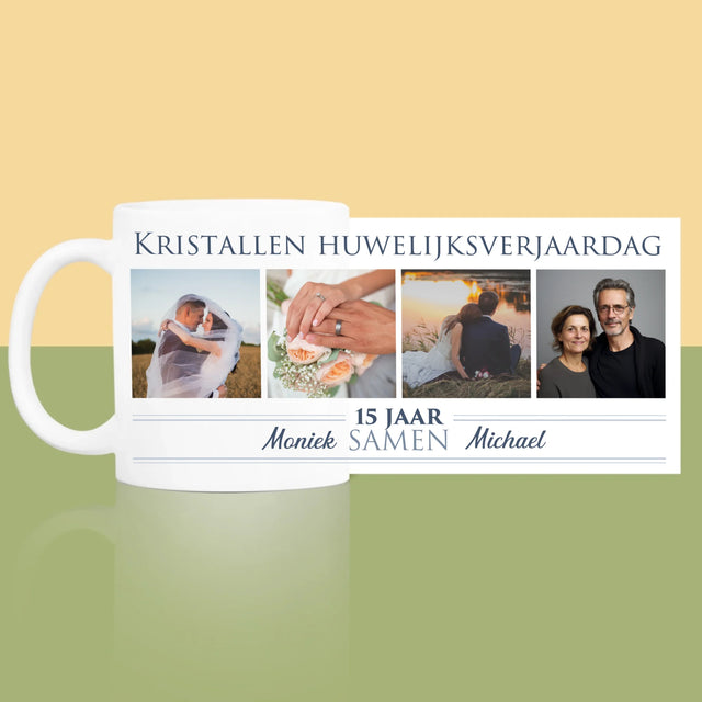 Fotocollage: 15 Jaar Samen - Mok