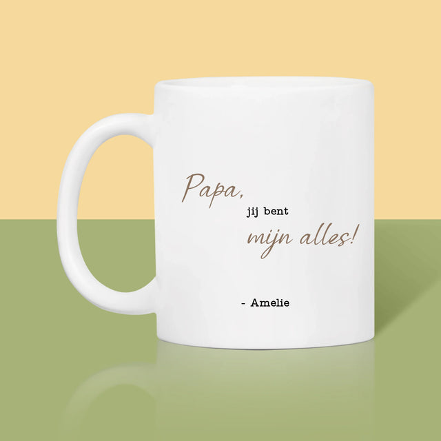 Foto En Handtekening: Kaartje Voor Papa - Mok