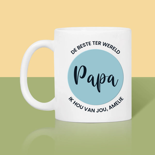 Foto En Handtekening: De Beste Papa Ter Wereld - Mok