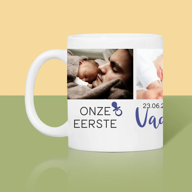 Fotocollage: Onze Eerste Vaderdag - Mok