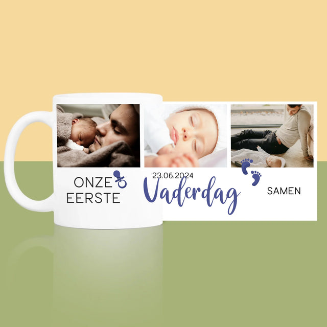 Fotocollage: Onze Eerste Vaderdag - Mok