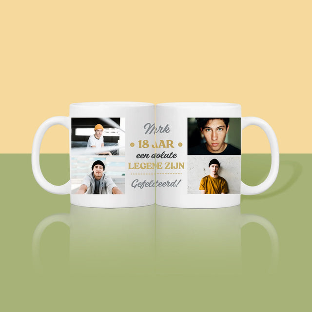 Fotocollage: 18 Jaar Een Legende Zijn - Mok