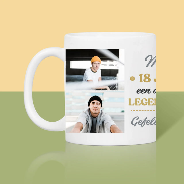 Fotocollage: 18 Jaar Een Legende Zijn - Mok