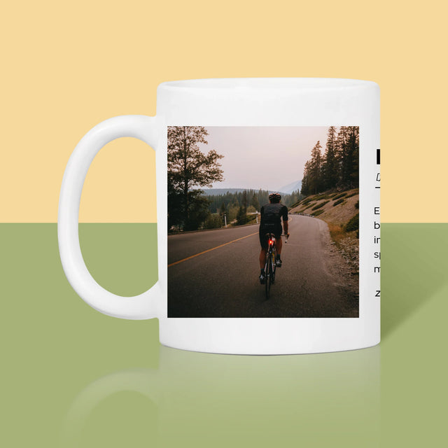 Foto En Handtekening: Definitie Fietser - Mok