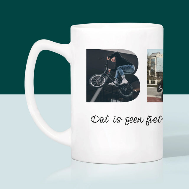 Woord Van Foto'S: Bmx Met Jouw Foto'S - Mok